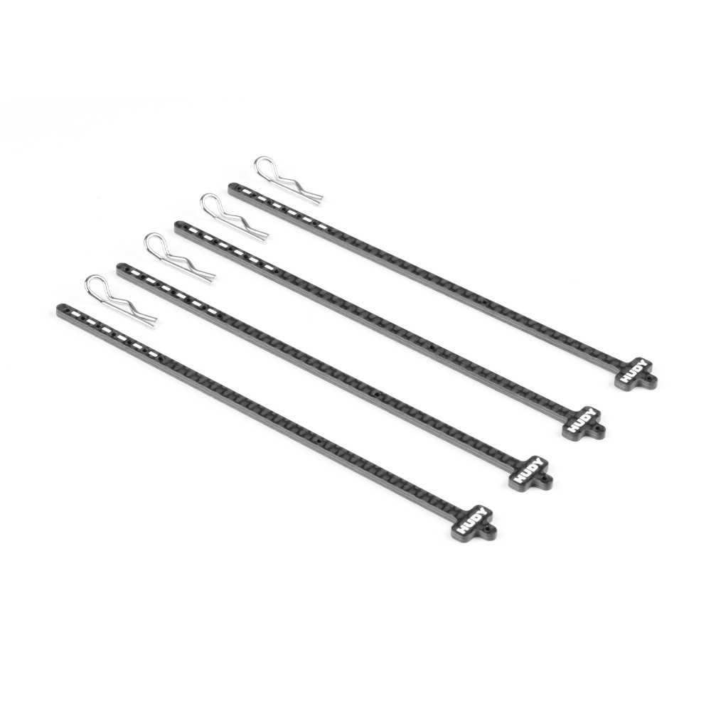 Hudy HUDY CARBON TIRE STICK 1/10 ON-ROAD & OFF-ROAD WHEELS WITH 4MM MOUNTING HOLE (4) H105120