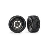 Ruedas Traseras Dirt Oval Grises con Neumáticos Hoosier (2) Traxxas TRX10474X