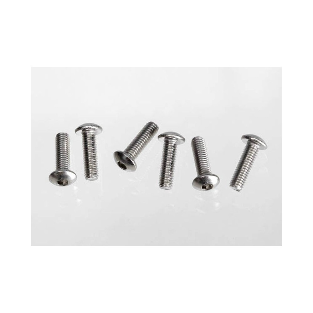 Traxxas Screws 3x10 button-head machine (hex drive) (stainless steel) TRX2577X Traxxas Screws 3x10 button-head machine (hex drive) (stainless steel) TRX2577X