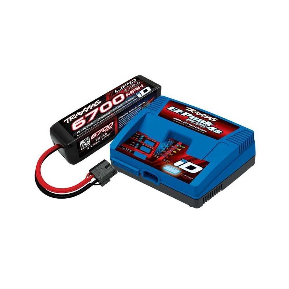 Pack cargador y batería LiPo 4S 6700mAh Traxxas ID TRX2998G