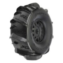 Proline Dumont Paddle Sand/Snow Tires Mounted on Black 17mm Wheels (2) for ARRMA Mojave Front or Rear (PRO1018910) PR10189-10