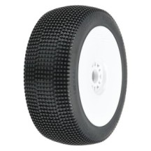 Proline Convict S3 (Soft) Off-Road 1:8 Buggy Tires Mounted on White 17mm Wheels (2) for Front or Rear (PRO9071233) PR9071-233