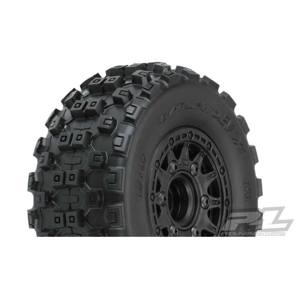 Proline Badlands MX SC 2.2"/3.0" M2 (Medium) All Terrain Tires Mounted on Raid Black (PRO1015610) PR10156-10 Proline Badlands MX SC 2.2"/3.0" M2 (Medium) All Terrain Tires Mounted on Raid Black (PRO1015610) PR10156-10