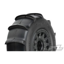 Proline Sling Shot SC 2.2"/3.0" Sand Tires Mounted on Raid Black (PRO115810) PR1158-10
