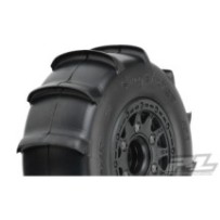 Proline Sling Shot SC 2.2"/3.0" Sand Tires Mounted on Raid Black (PRO115810) PR1158-10