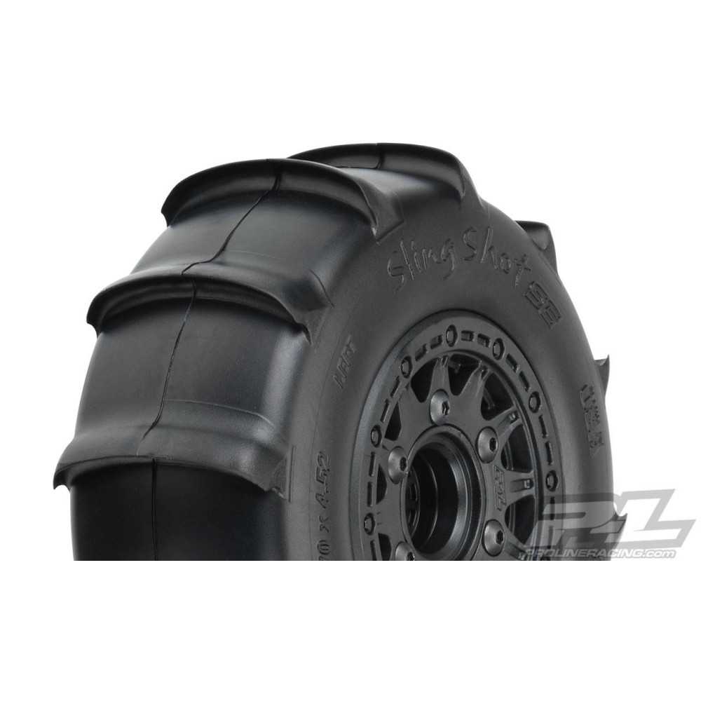 Proline Sling Shot SC 2.2"/3.0" Sand Tires Mounted on Raid Black (PRO115810) PR1158-10 Proline Sling Shot SC 2.2"/3.0" Sand Tires Mounted on Raid Black (PRO115810) PR1158-10