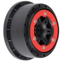 Proline Split Six Red/Blk Bead-Loc Whls (2) Slash 2wd Front (PRO271404) PR2714-04