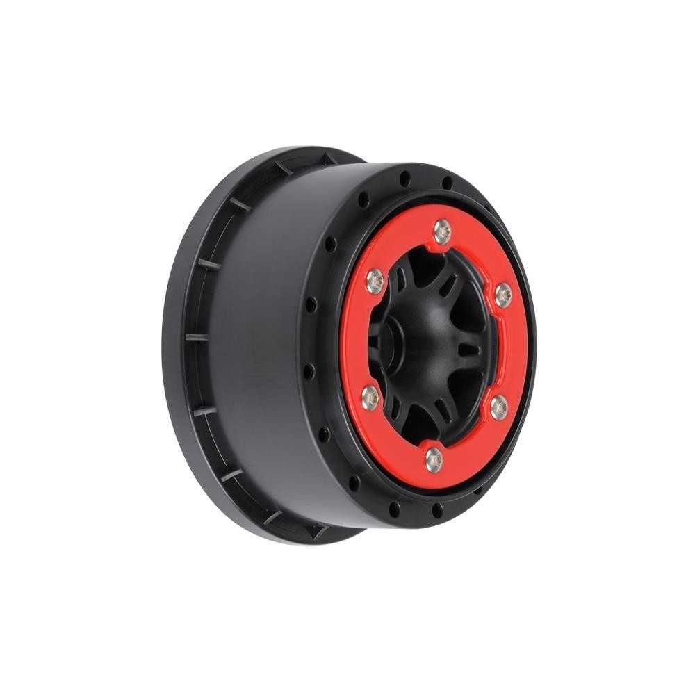 Proline Split Six Red/Blk Bead-Loc Whls (2) Slash 2wd Front (PRO271404) PR2714-04