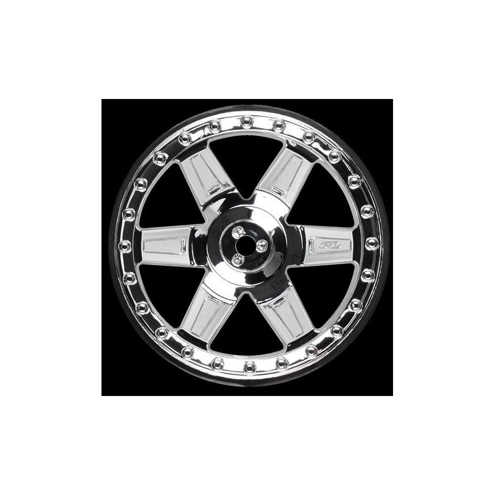 Proline Desperado 2.8 (Traxxas" Style Bead) Chrome Rear Wheels (2, PR2730-01 PR2730-01
