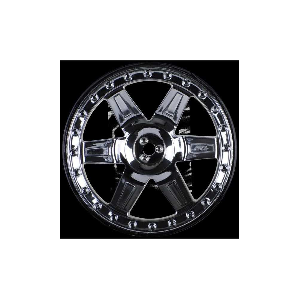 Proline Desperado 2.8 (Traxxas Style Bead) Black Chrome Rear Wheels, PR2730-11 PR2730-11