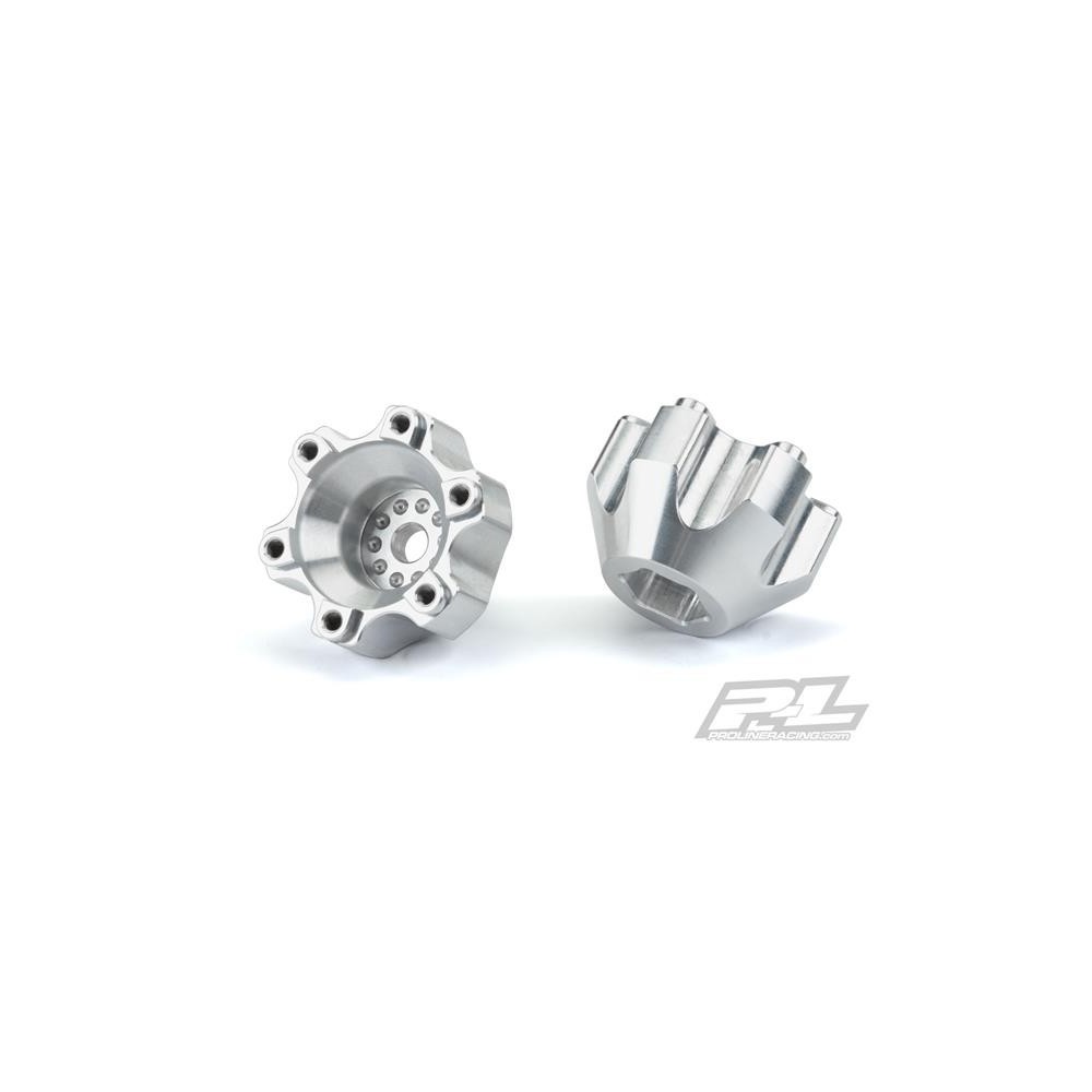 Adaptadores hexagonales aluminio 6x30 a 12 mm Pro-Line anchos PR6337-01