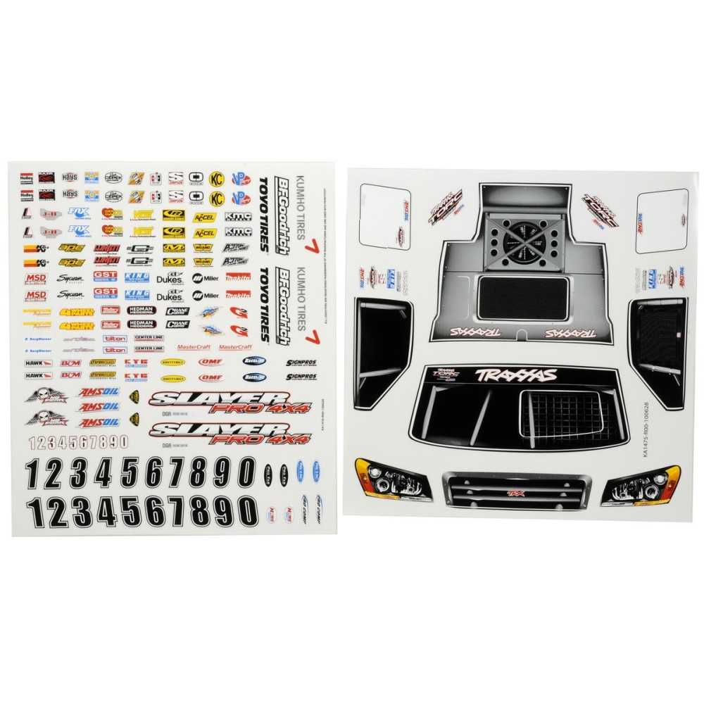 Calcomanías Slayer Pro 4x4 Traxxas TRX5913X Calcomanías Slayer Pro 4x4 Traxxas TRX5913X