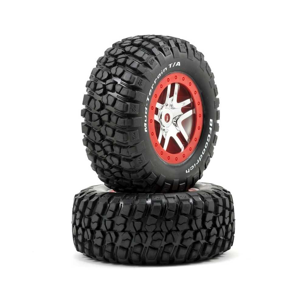 Rueda split-spoke cromada roja beadlock Traxxas TRX5975A Rueda split-spoke cromada roja beadlock Traxxas TRX5975A