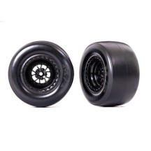 Ruedas neumáticos montados glossy negro Weld Mickey TRX9477