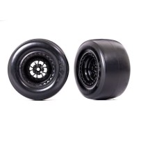 Ruedas neumáticos montados glossy negro Weld Mickey TRX9477