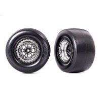 Ruedas neumáticos montados cromo negro Weld Mickey TRX9477R
