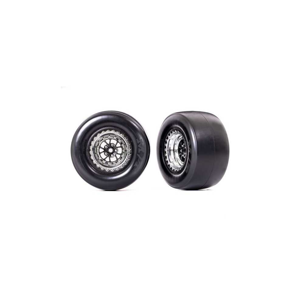 Ruedas neumáticos montados cromo negro Weld Mickey TRX9477R Ruedas neumáticos montados cromo negro Weld Mickey TRX9477R