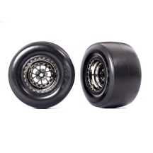 Ruedas neumáticos montados negro cromo Weld Mickey TRX9477X