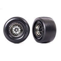 Ruedas neumáticos montados negro cromo Weld Mickey TRX9477X