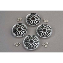 Cubre llantas BBS cromados con tornillería Traxxas TRX4277