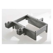 Caja del depósito de combustible gris con soporte del servo del acelerador Traxxas TRX4432A