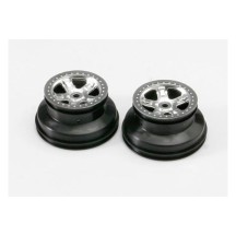 Llantas short course cromo satinado perfil dual con anillo 2.2 Traxxas TRX5972