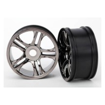 Llantas de radios divididos cromo negro delanteras 2 unidades Traxxas TRX6478