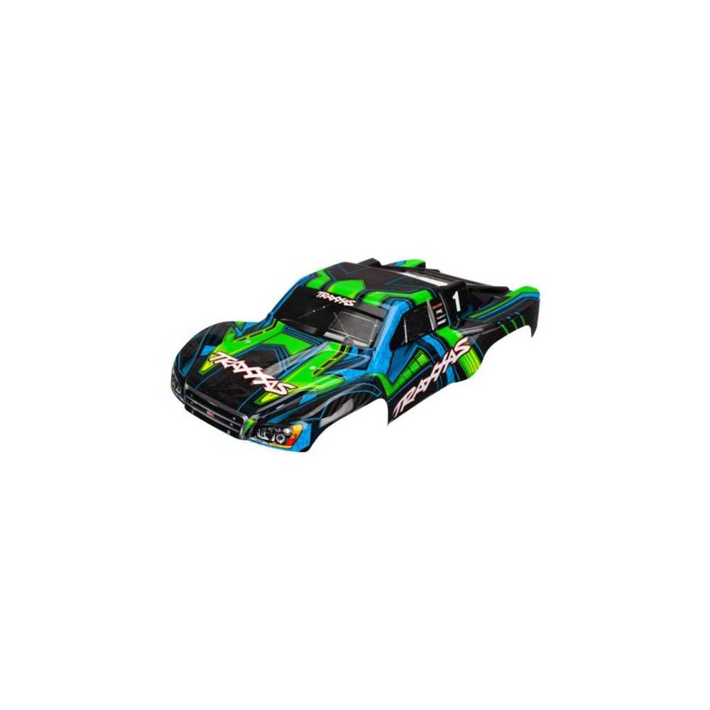 Carrocería Slash 4x4 verde azul pintada Traxxas TRX6844X
