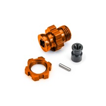 Cubo de rueda estriado de aluminio 17mm naranja Traxxas TRX9087-ORNG