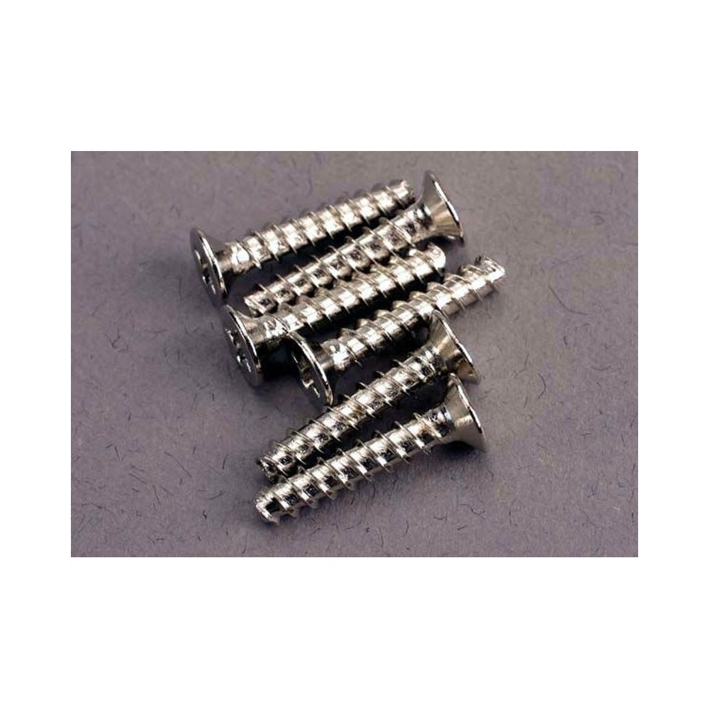 Tornillos Traxxas 3x15mm roscados avellanados TRX2649