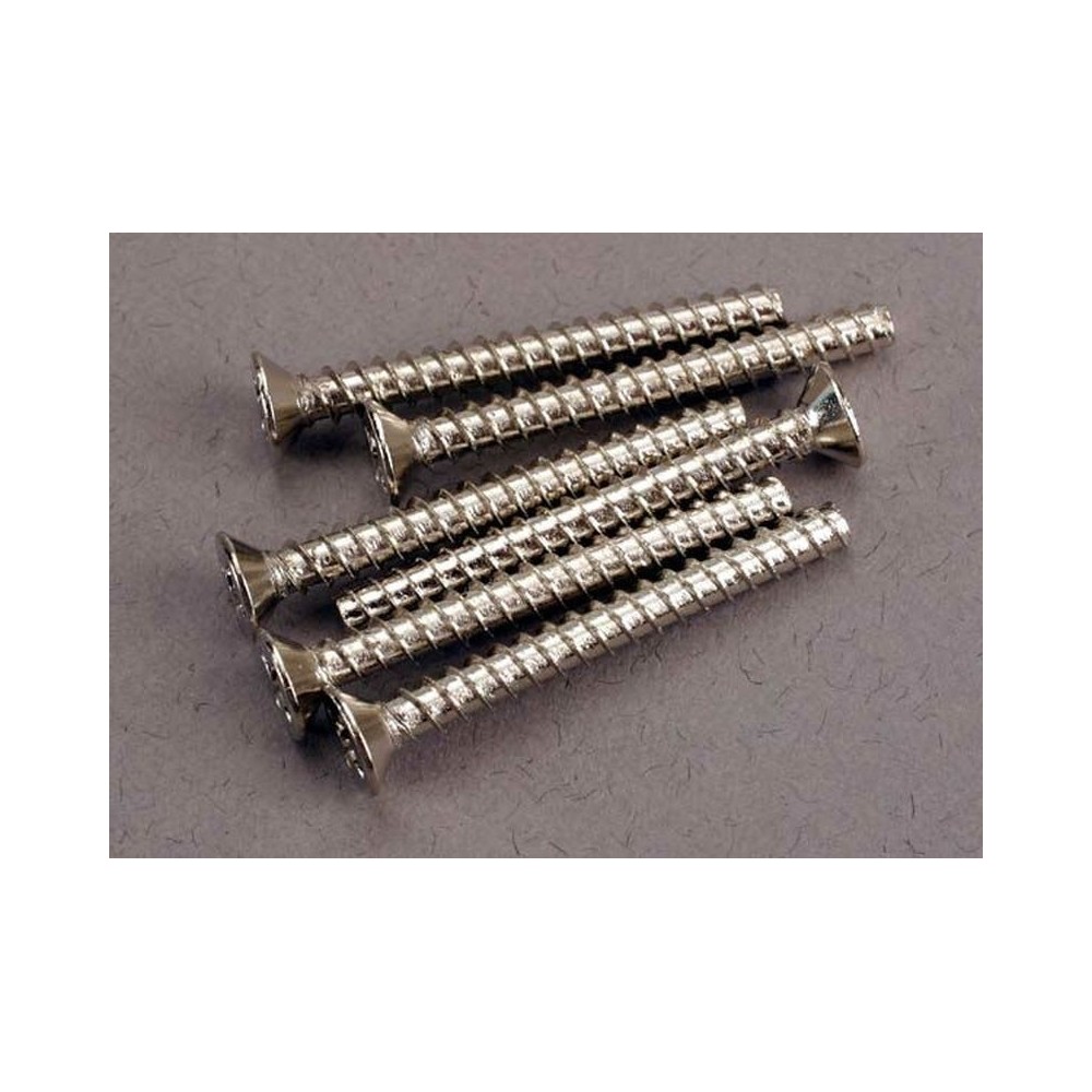 Traxxas Screws 3x28mm countersunk self-tapping (6) TRX2652 Traxxas Screws 3x28mm countersunk self-tapping (6) TRX2652