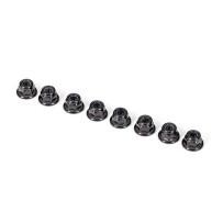 Tuercas 3mm nylon cierre flangeado negro Traxxas TRX2744X