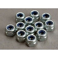 Tuercas Traxxas 3mm con Bloqueo de Nylon (12) TRX2745