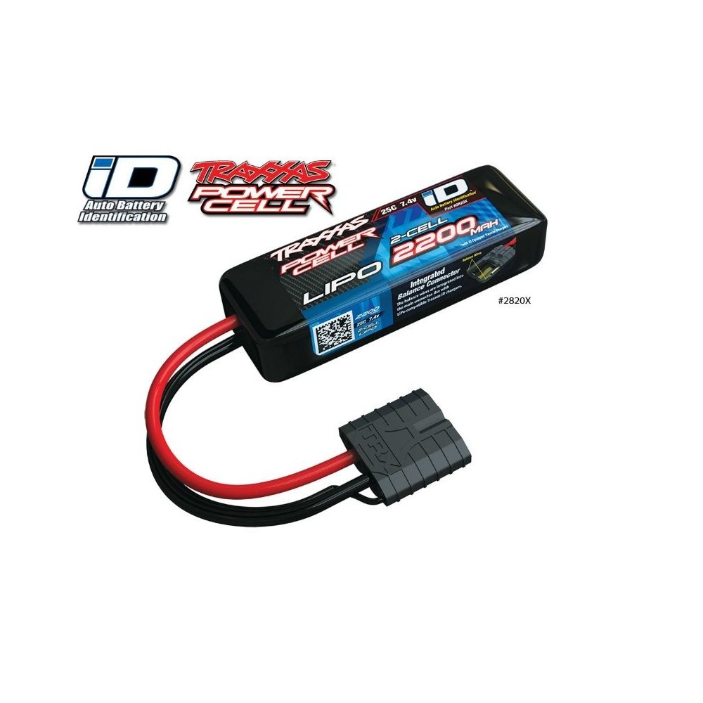 Traxxas Power cell lipo 2200mah 7.4v 2s 25c TRX2820X Traxxas Power cell lipo 2200mah 7.4v 2s 25c TRX2820X