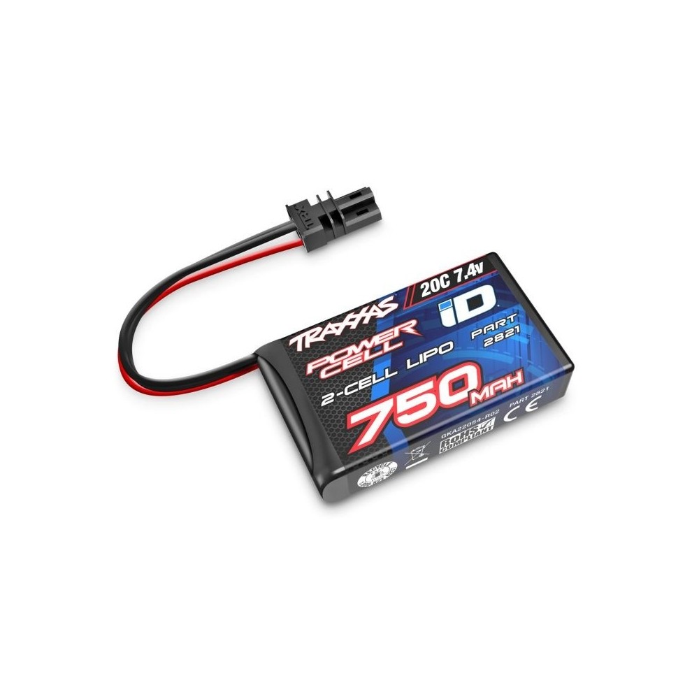 Batería Traxxas TRX-4M LiPo 2S 7.4V 750mAh 20C con conector iD TRX2821 Batería Traxxas TRX-4M LiPo 2S 7.4V 750mAh 20C con conector iD TRX2821