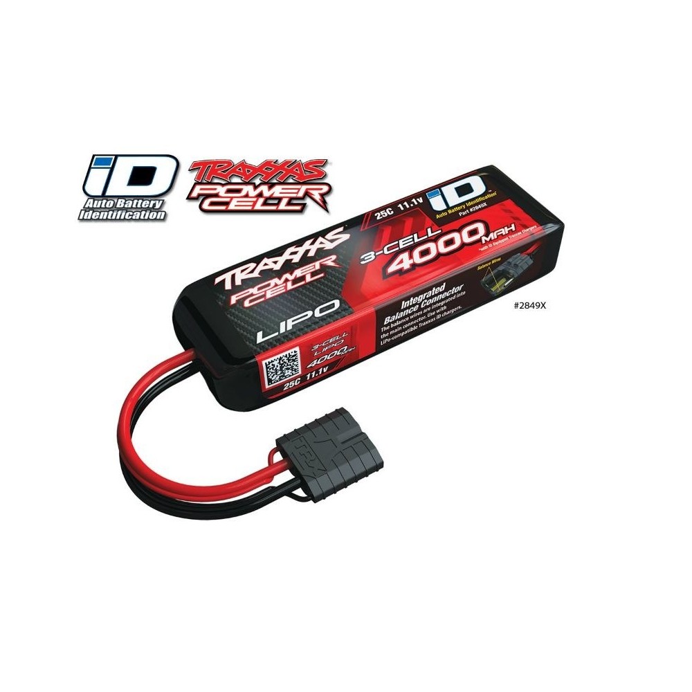 Traxxas Power cell lipo 4000mah 11.1v 3s 25c TRX2849X Traxxas Power cell lipo 4000mah 11.1v 3s 25c TRX2849X