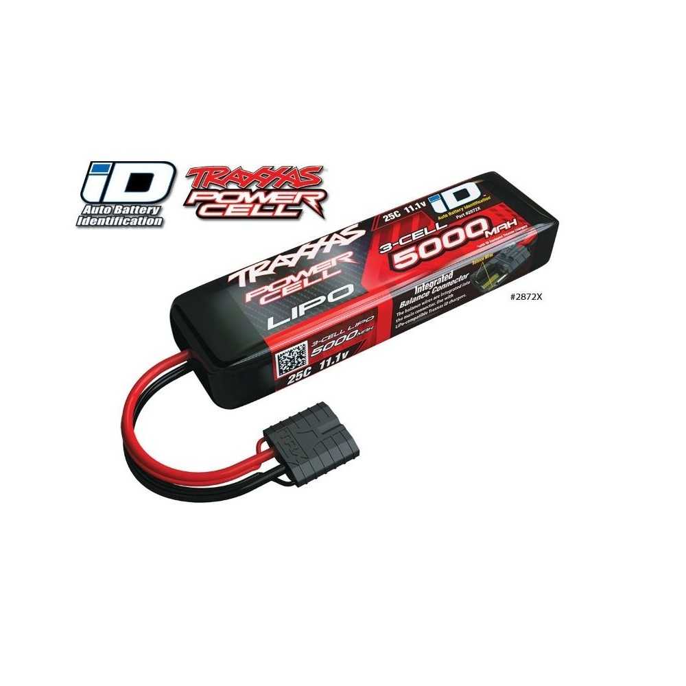 Traxxas Power cell lipo 5000mah 11.1v 3s 25c id summit e-revo sl TRX2872X Traxxas Power cell lipo 5000mah 11.1v 3s 25c id summit e-revo sl TRX2872X