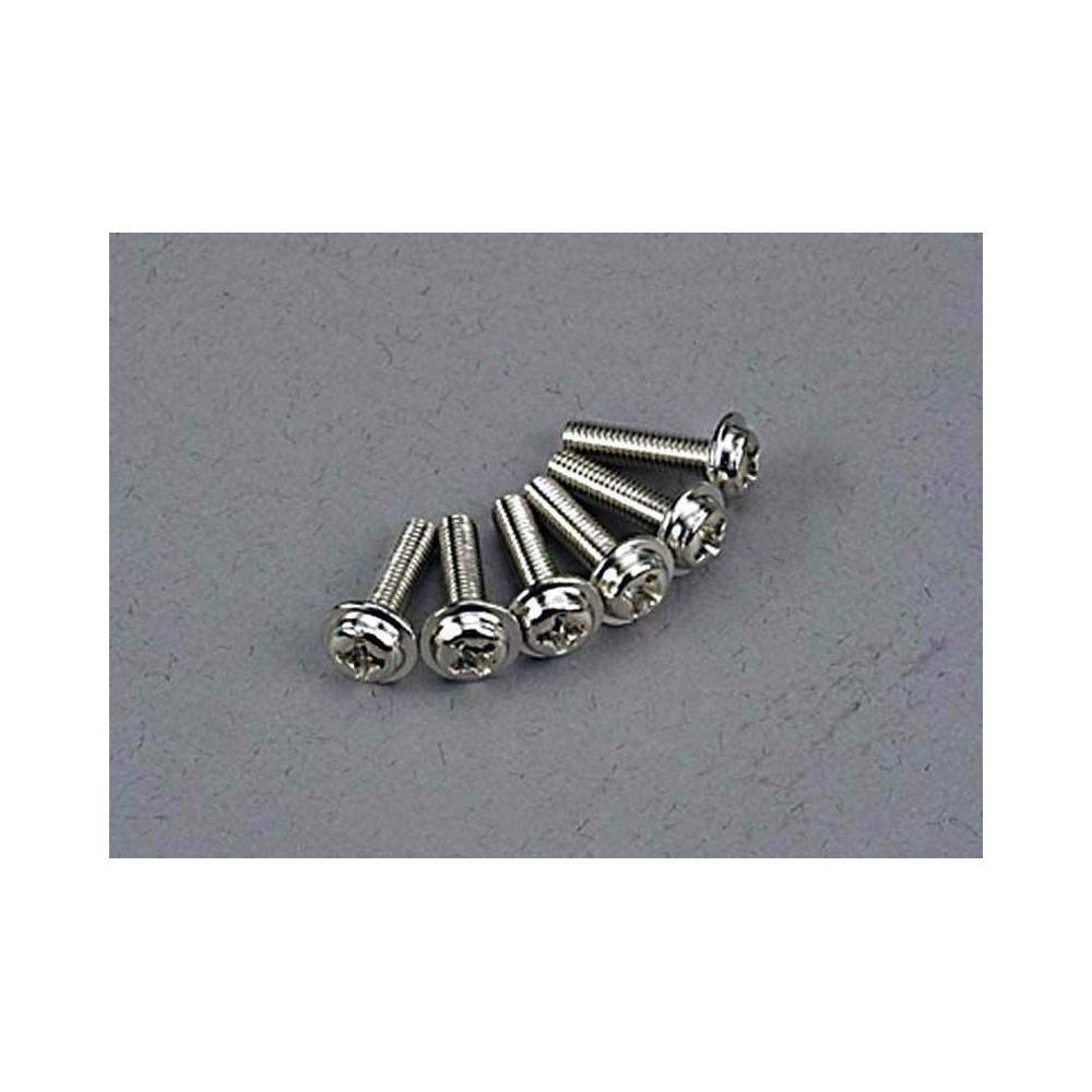Traxxas Screws 3x12mm washerhead machine (6) TRX3186 Traxxas Screws 3x12mm washerhead machine (6) TRX3186