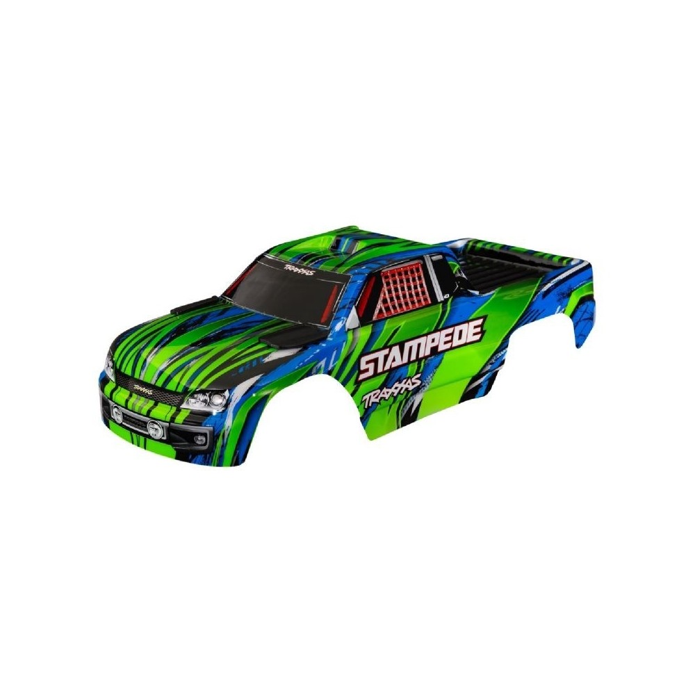 Carrocería Traxxas Stampede / Stampede VXL verde (pintada y con pegatinas aplicadas) – TRX3620A-GRN Carrocería Traxxas Stampede / Stampede VXL verde (pintada y con pegatinas aplicadas) – TRX3620A-GRN