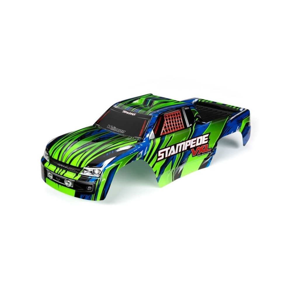 Carrocería Stampede VXL verde azul pintada Traxxas TRX3620G