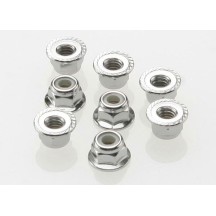 Traxxas Nuts 4mm flanged nylon locking (steel serrated) (8) TRX3647