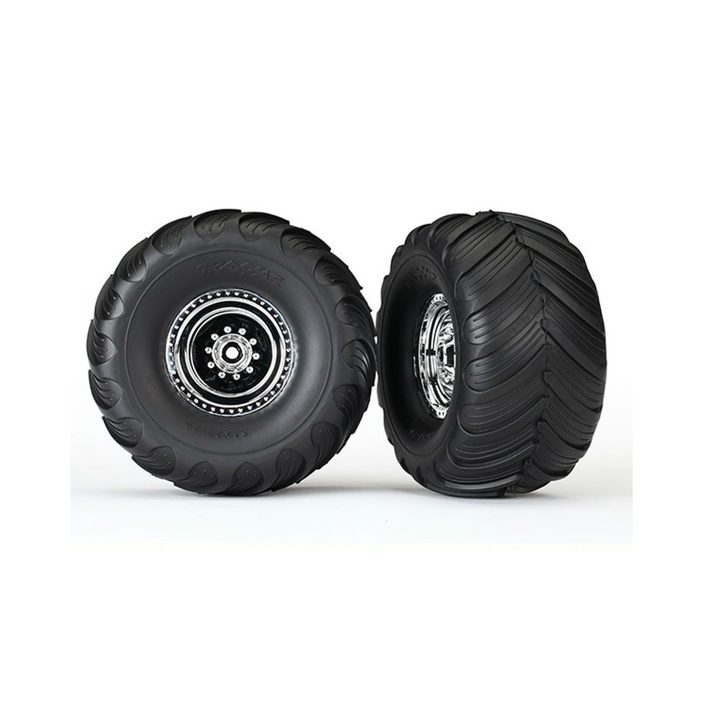Ruedas cromadas neumáticos Terra Groov Traxxas TRX3663X Ruedas cromadas neumáticos Terra Groov Traxxas TRX3663X