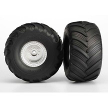 Ruedas Monster Jam montadas satinado cromo Traxxas TRX3665