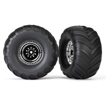 Ruedas cromadas neumáticos Terra Groov Traxxas TRX3665X