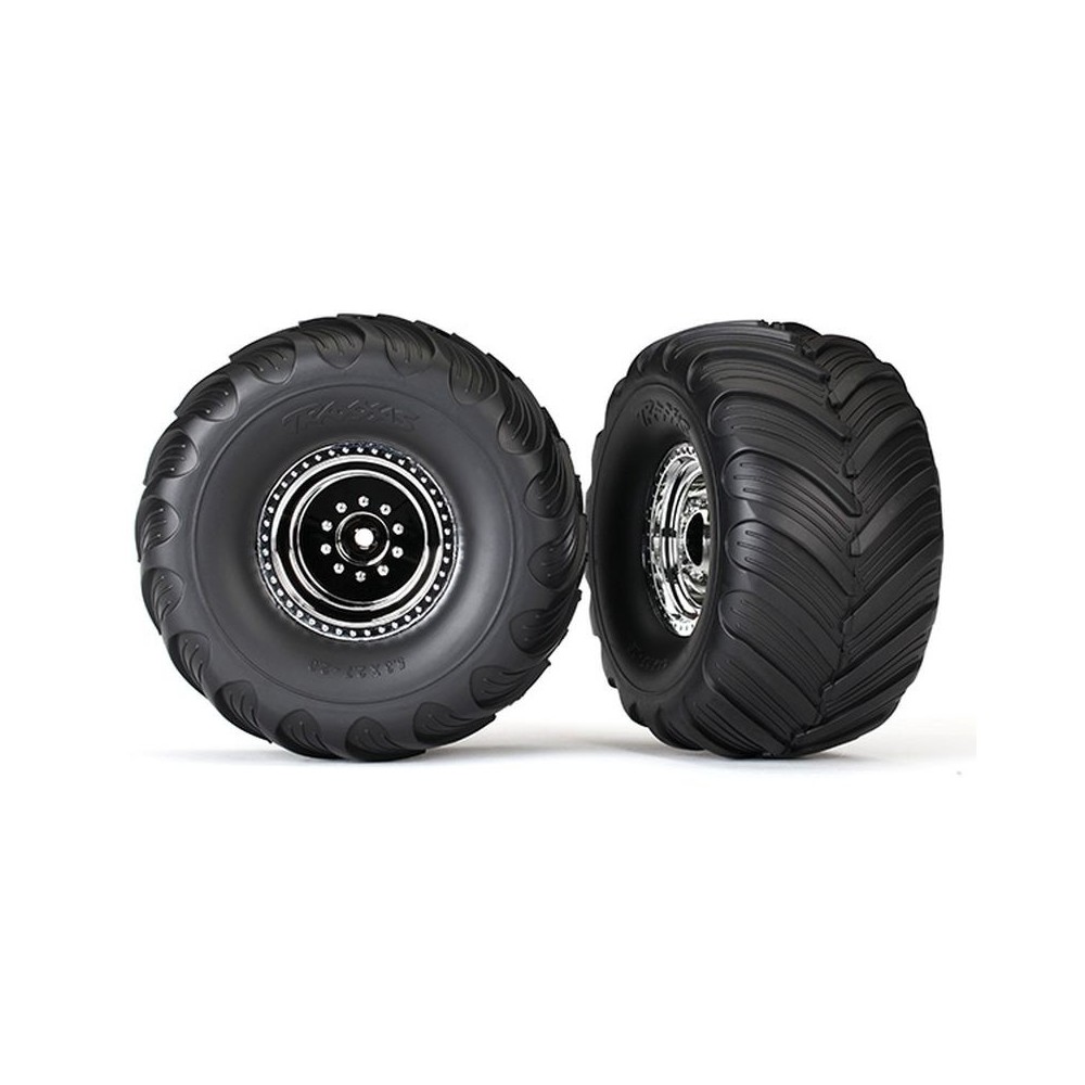 Ruedas cromadas neumáticos Terra Groov Traxxas TRX3665X Ruedas cromadas neumáticos Terra Groov Traxxas TRX3665X