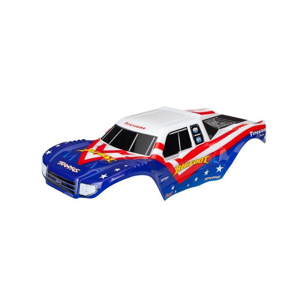Carrocería Bigfoot rojo blanco azul pintada Traxxas TRX3676 Carrocería Bigfoot rojo blanco azul pintada Traxxas TRX3676
