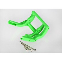 Soporte barra Wheelie tornillería verde Traxxas TRX3677A