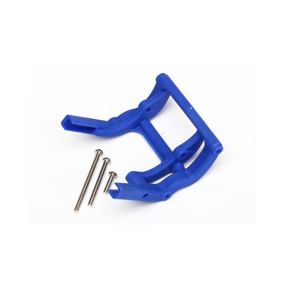 Soporte barra Wheelie tornillería azul Traxxas TRX3677X Soporte barra Wheelie tornillería azul Traxxas TRX3677X