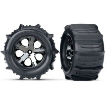 Ruedas 2.8 paleta cromo negro montadas Traxxas TRX3689