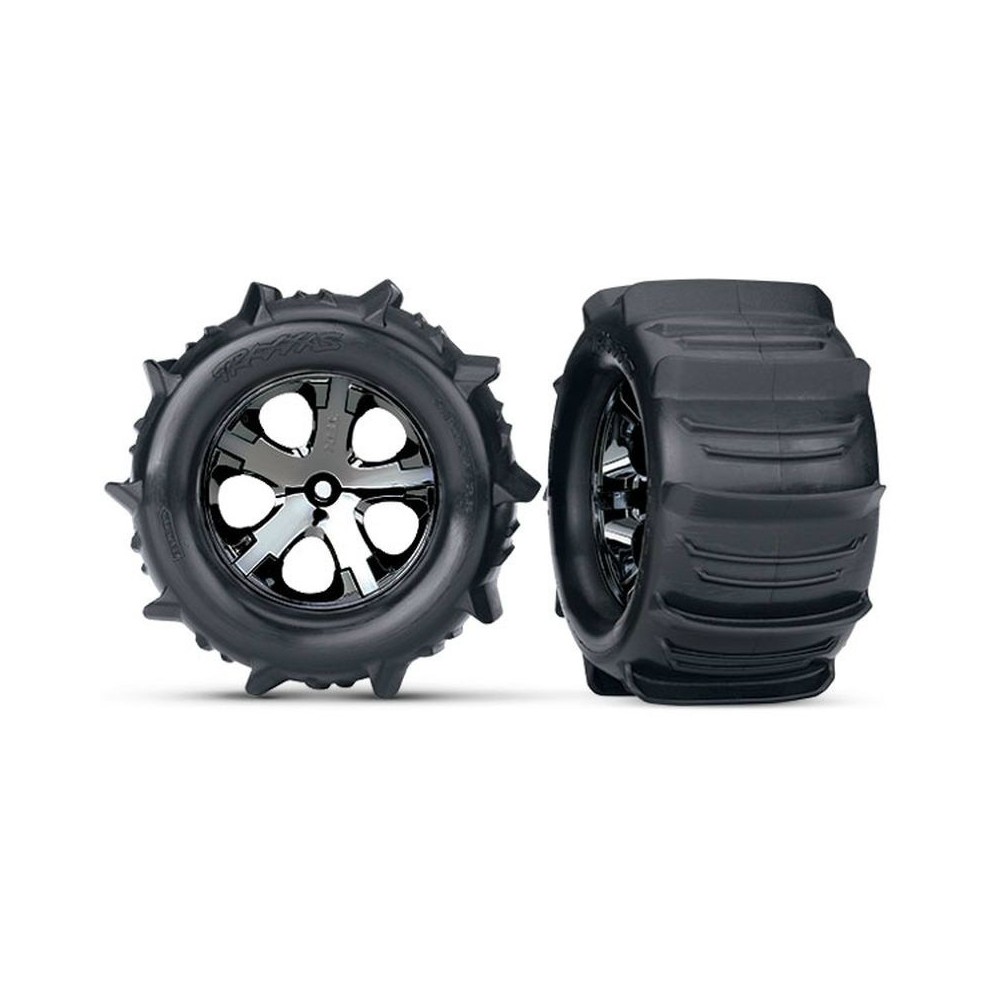 Ruedas 2.8 paleta cromo negro montadas Traxxas TRX3689 Ruedas 2.8 paleta cromo negro montadas Traxxas TRX3689